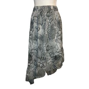 Gray Snake Print Women's Skirt